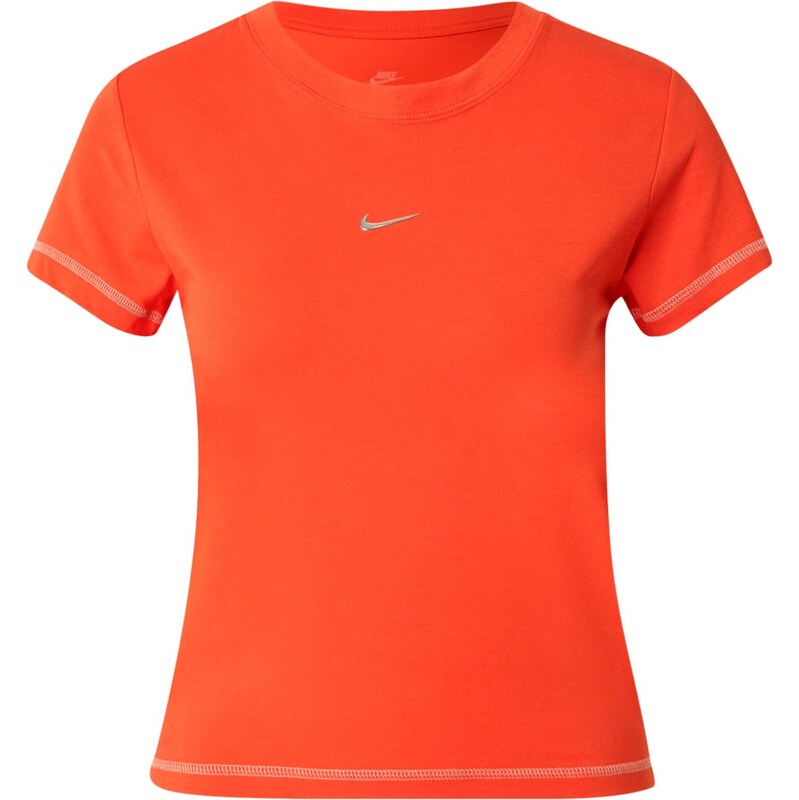 Nike Sportswear Tričko oranžově červená / stříbrná