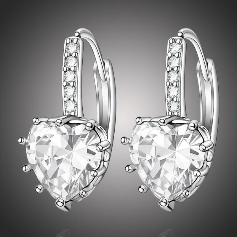 Sisi Jewelry Náušnice Swarovski Elements Elizabeth - srdíčko