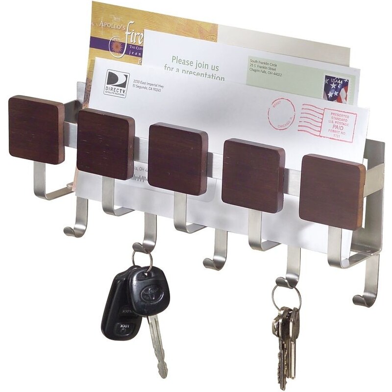 Bonami Nástěnný držák na klíče s přihrádkou na dopisy iDesign Fombu