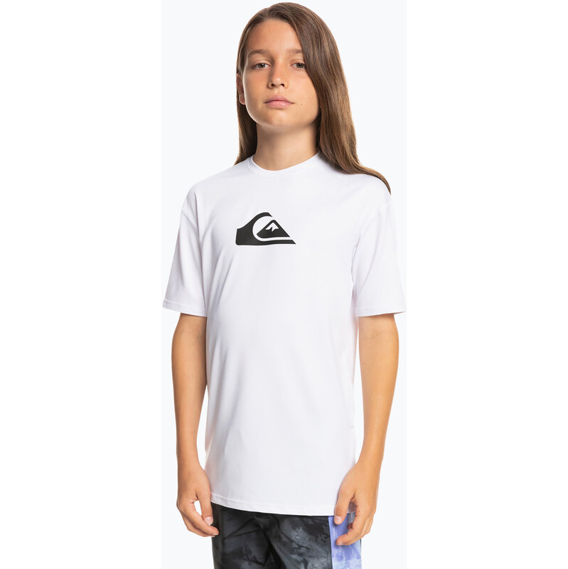 Dětské plavecké tričko Quiksilver Solid Streak white