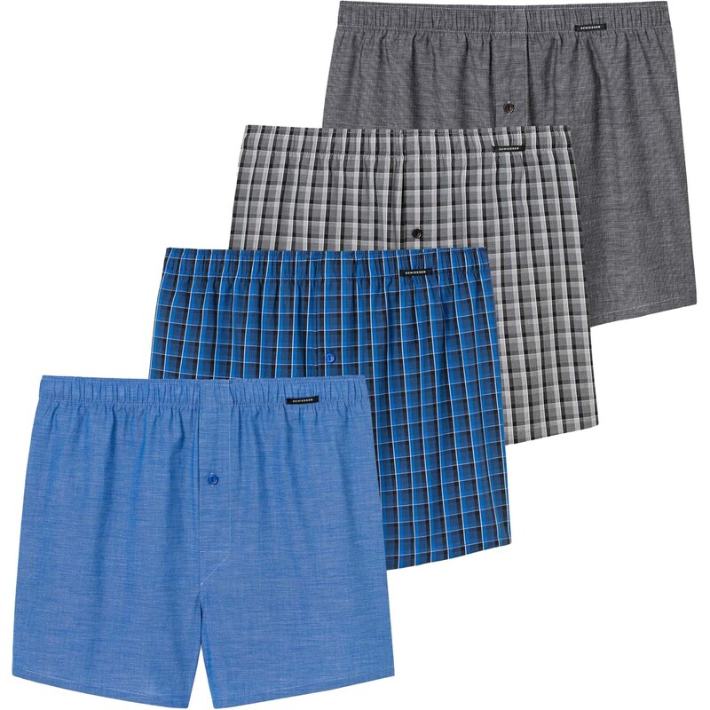 SCHIESSER Boxerky modrá / černá