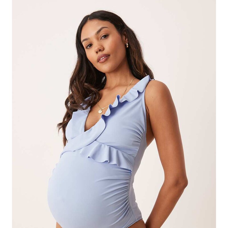 ASOS Maternity ASOS DESIGN Maternity Maya frill detail swimsuit