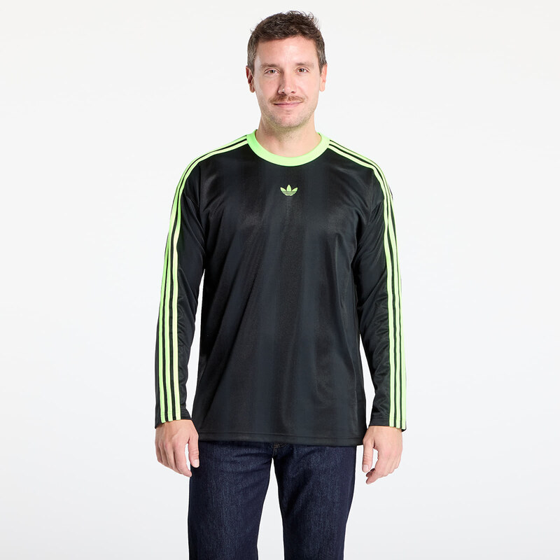 adidas Originals Tričko adidas Jacquard Longsleeve Jersey Black/