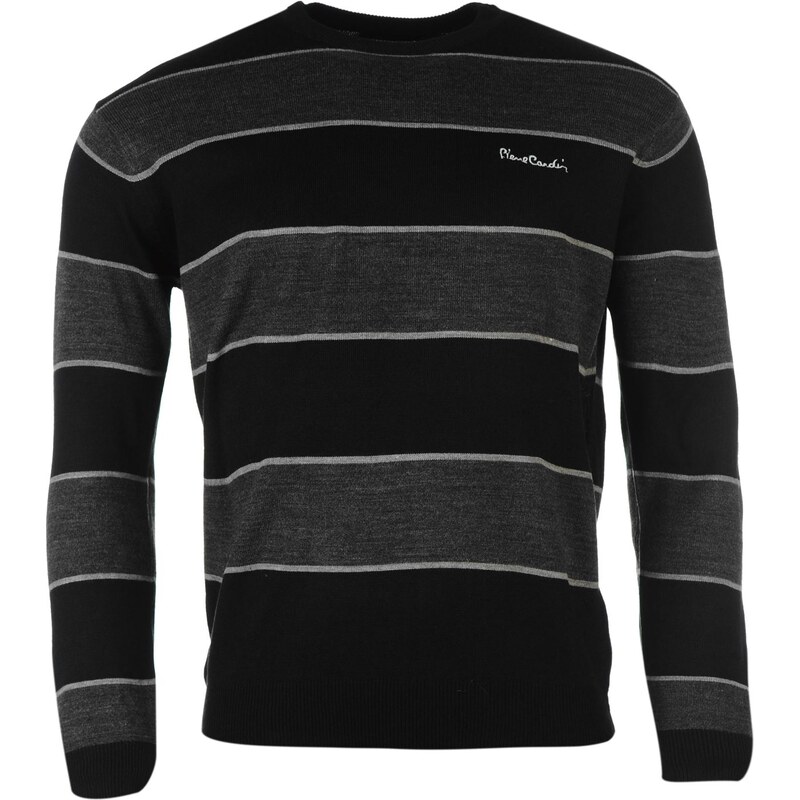 Svetr pánský Pierre Cardin Big Stripe Knitted Black/Char M