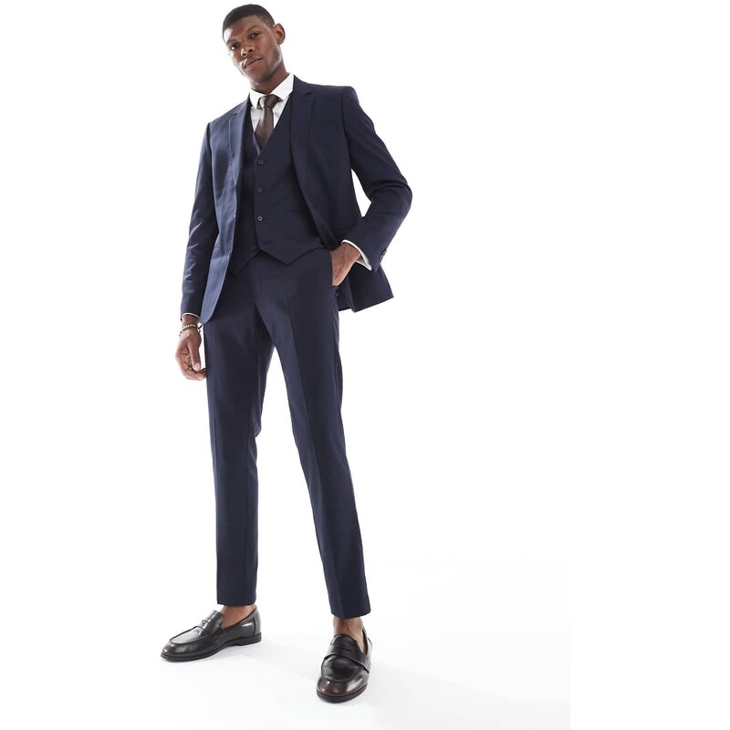 ASOS DESIGN skinny suit trousers in navy