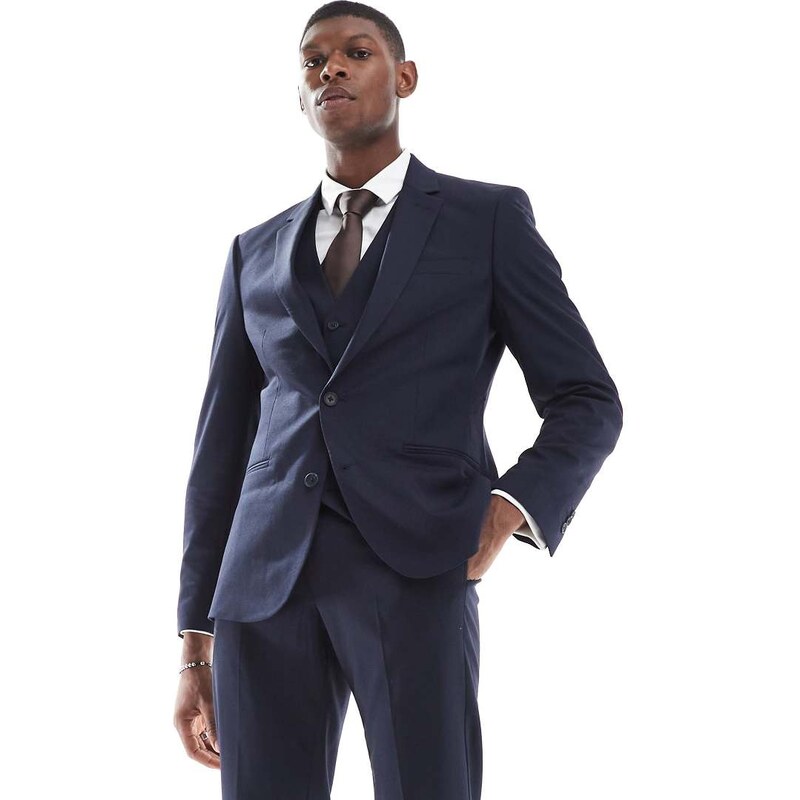 ASOS DESIGN skinny suit jacket in navy