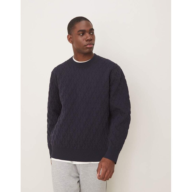 Calvin Klein Jeans all over print sweatshirt in navy