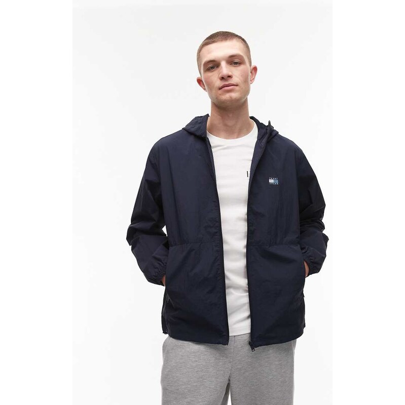 Tommy Jeans chicago windbreaker jacket in navy