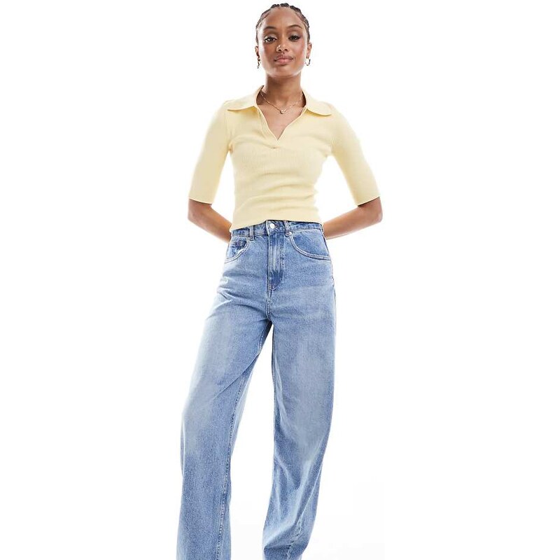 ASOS Tall ASOS DESIGN Tall high waisted barrel leg jeans in