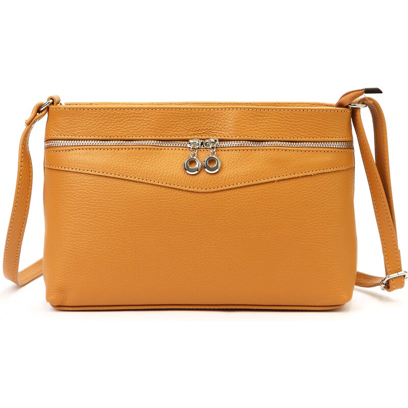 Kožená crossbody kabelka Luka 24-065 camel