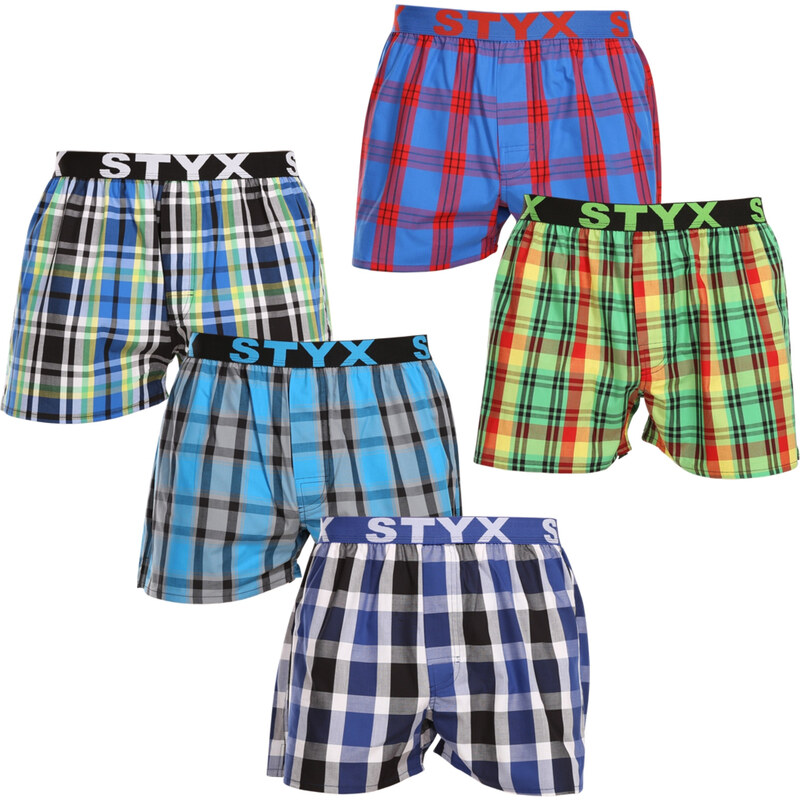 5PACK pánské trenky Styx sportovní guma vícebarevné (5B1167890)