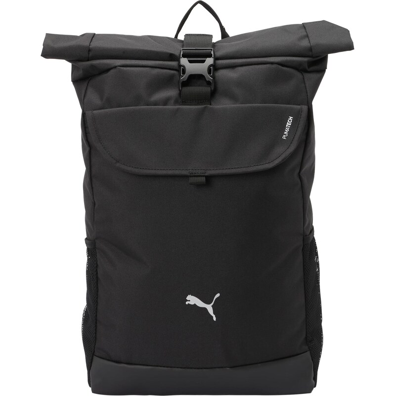PUMA Sportovní batoh 'TECH Roll Top' černá / bílá
