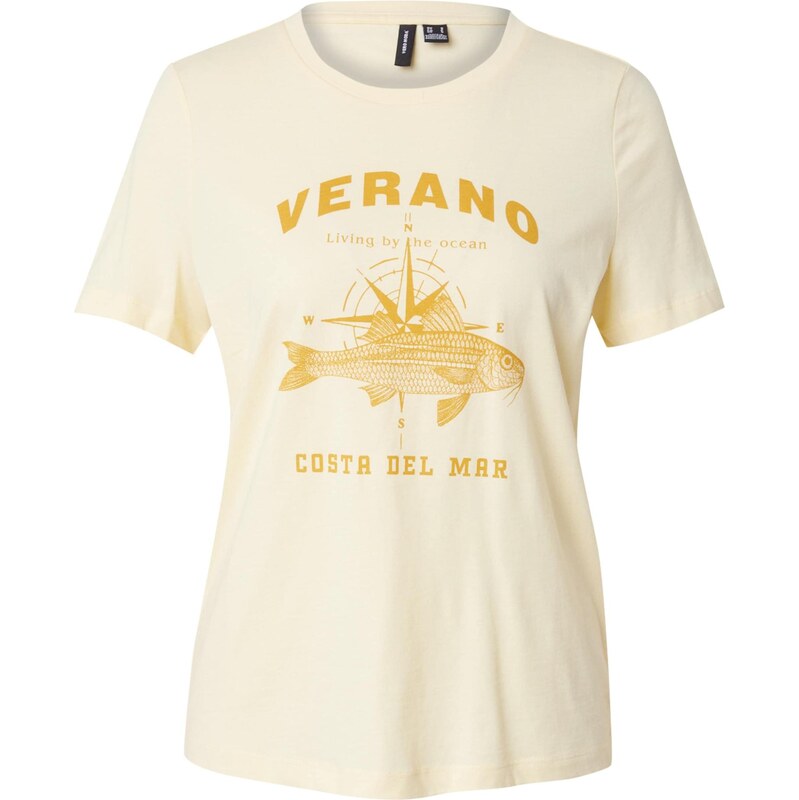 VERO MODA Tričko VMDINA OLLY pueblo / světle žlutá 106811293