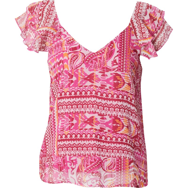 ONLY Halenka ONLASTA kari / pink / tmavě růžová / offwhite