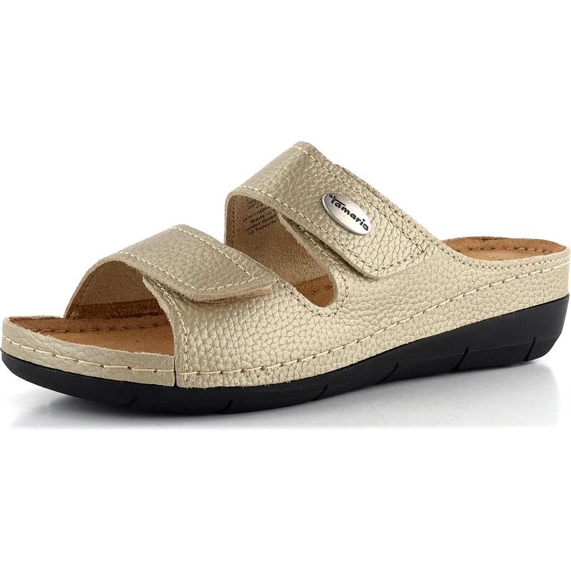 Tamaris fuzbetové pantofle metalické Light Gold 1-27510-41 104312885