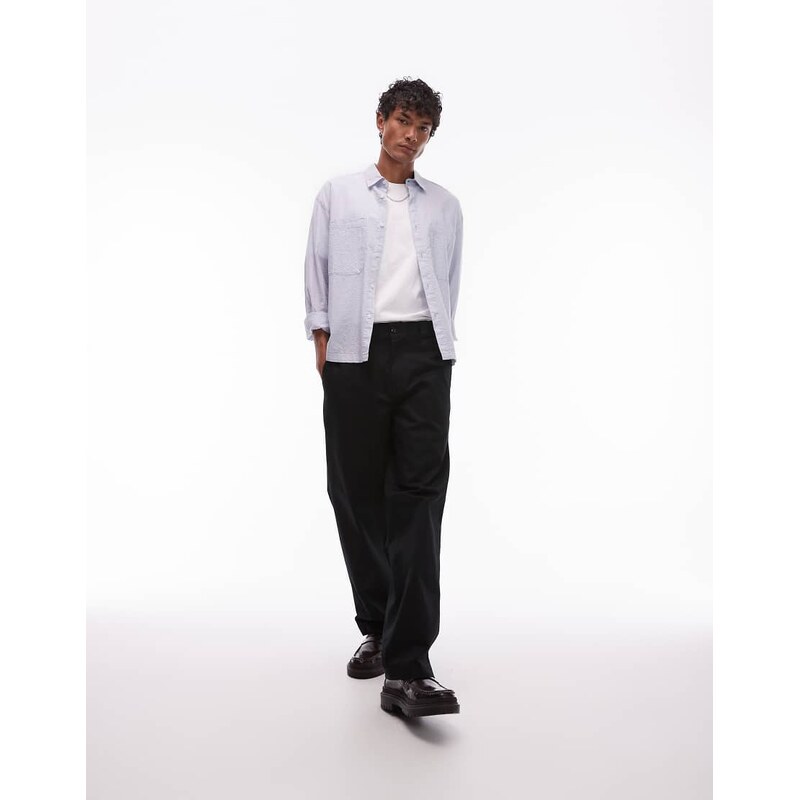 Dickies 247 loose baggy fit work trousers in black