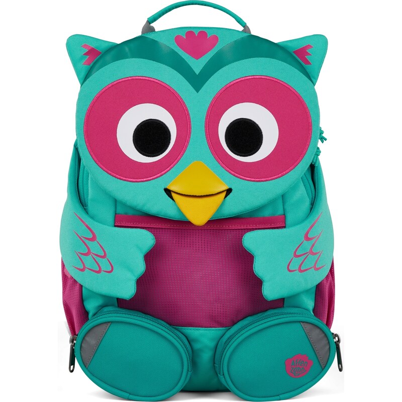 Affenzahn Dětský batoh do školky Large Friend Owl- turquoise 8l