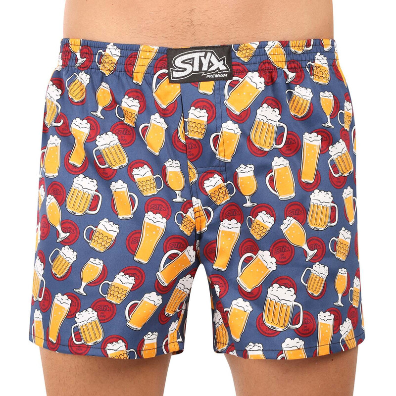 Pánské trenky Styx premium art klasická guma pivo (AP1855)