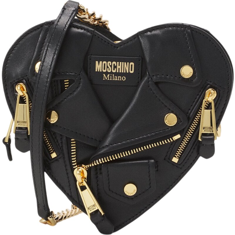 MOSCHINO Heart Black crossbody kabelka