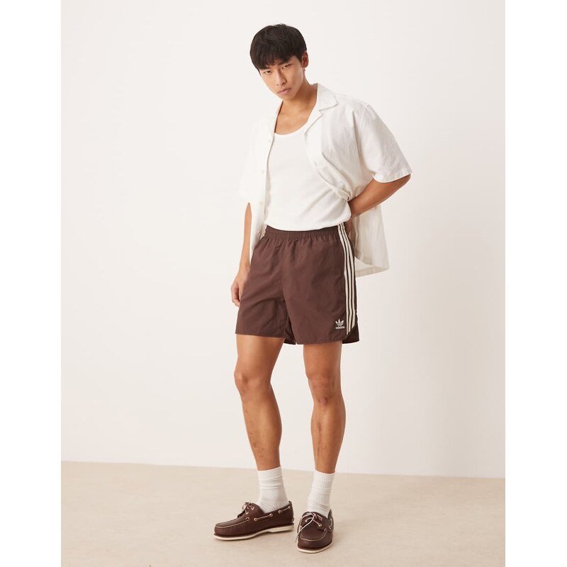 adidas Originals Adicolor sprinter shorts in brown 106820898