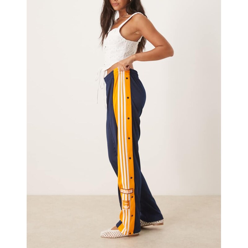 adidas Originals Adibreak track pants in navy and orange