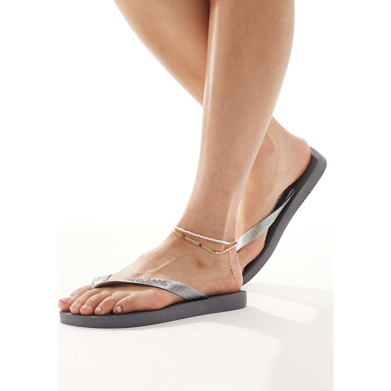 Havaianas flip flop in steel grey 106821101