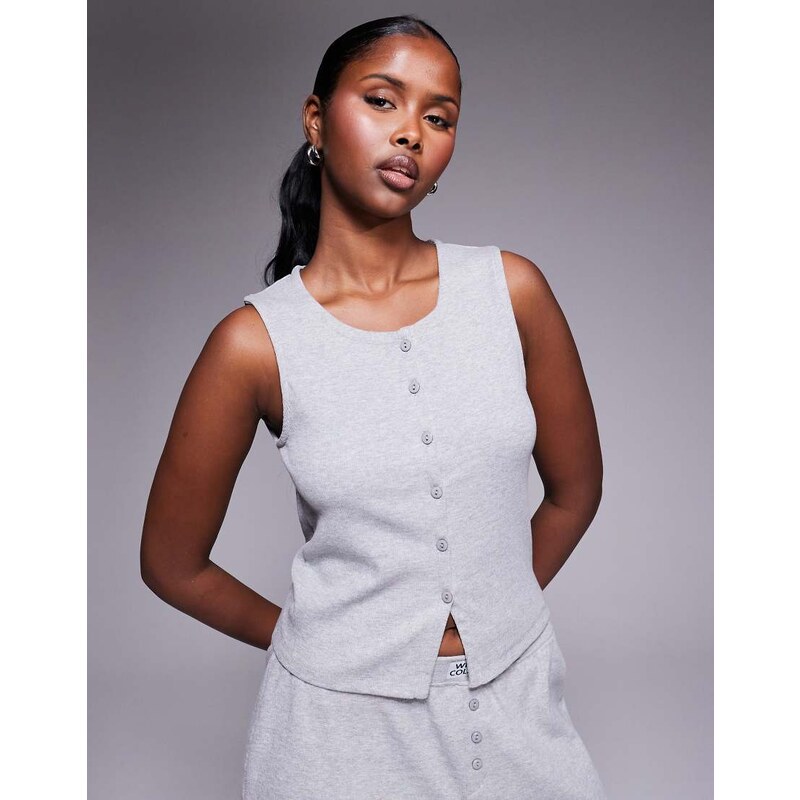 ASOS Weekend Collective Weekend Collective co-ord ribbed waistcoat in 106821155
