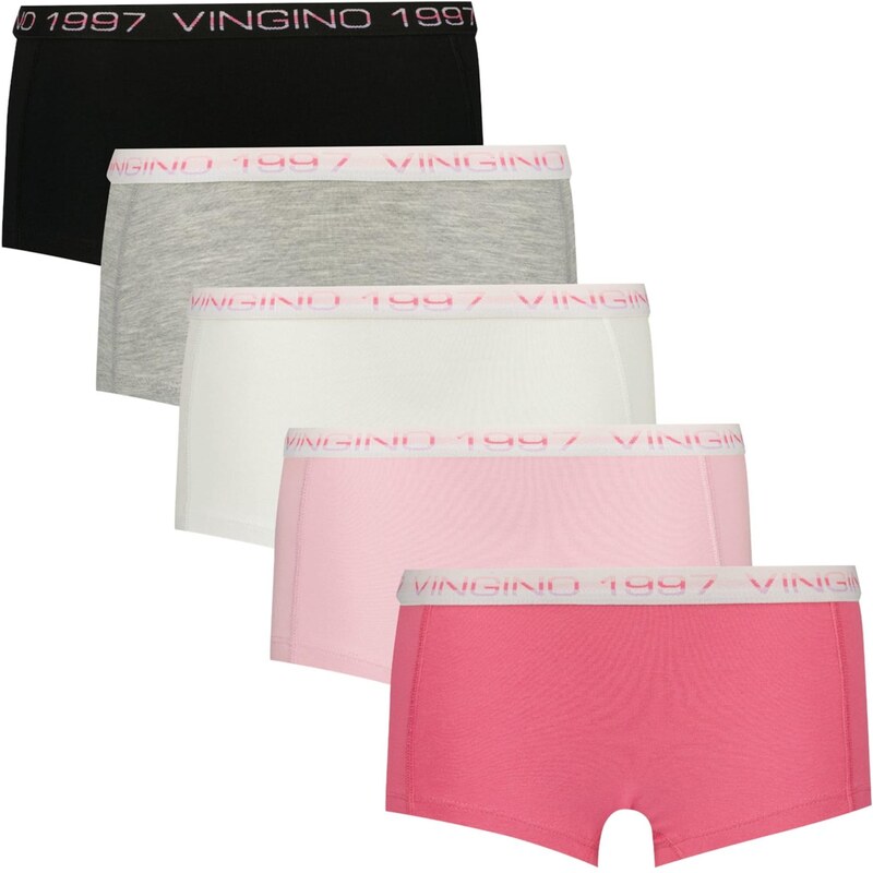 VINGINO Spodní prádlo šedý melír / pink / růžová / černá / bílá