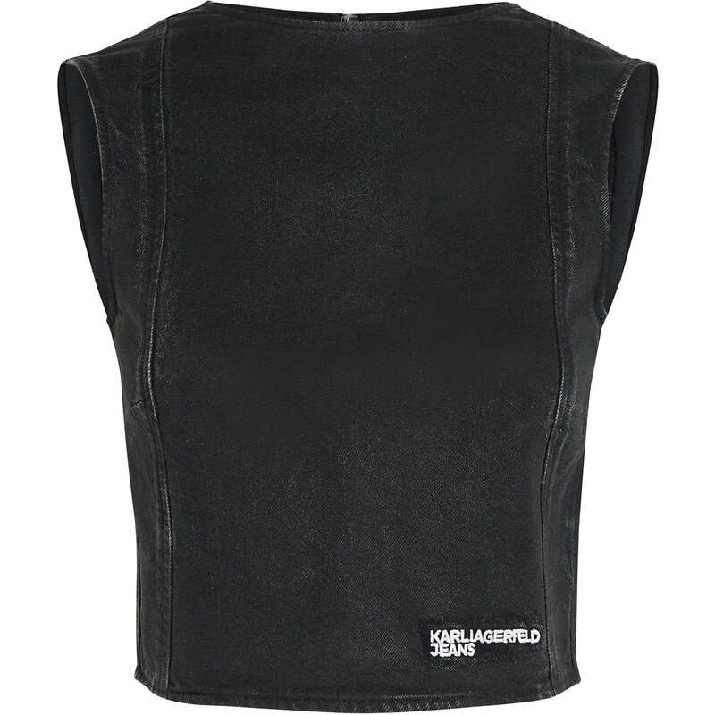 KARL LAGERFELD JEANS Top černá džínovina
