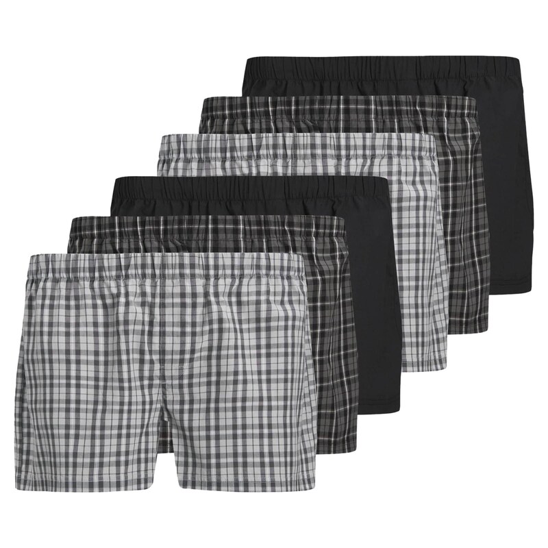 JACK & JONES Boxerky šedá / černá