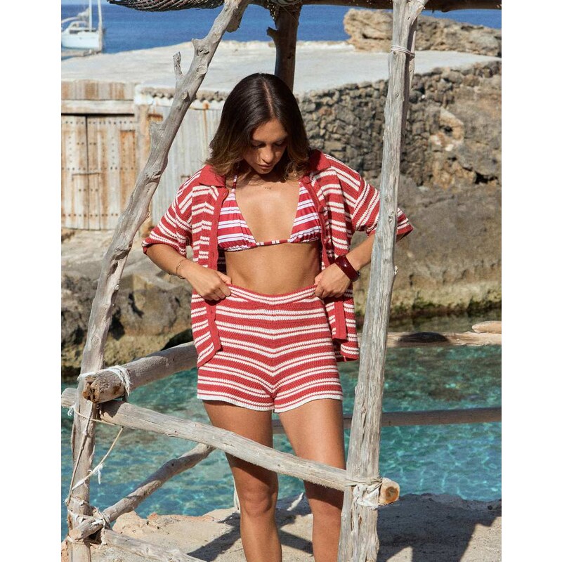 4th & Reckless x Luana Barron cotton rich crochet high waisted