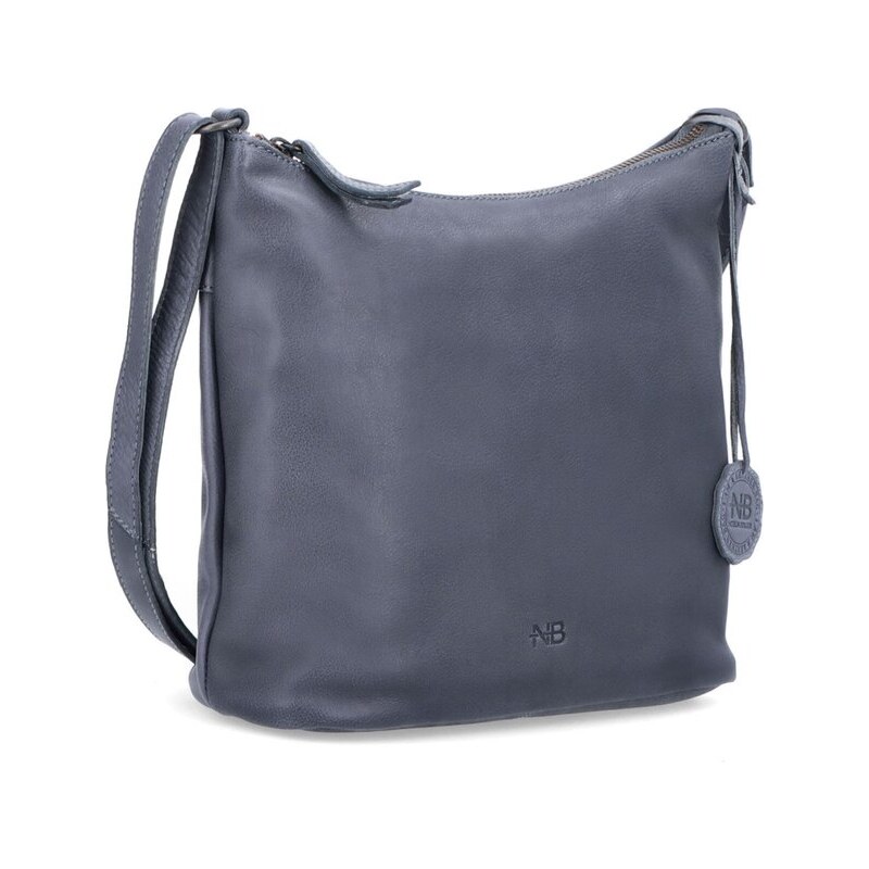 Praktická kožená crossbody kabelka Famito NB 2405 JE modrá 106832261