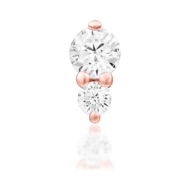 Junipurr jewelry Bezzávitová koncovka piercingu ze 14 kt zlata