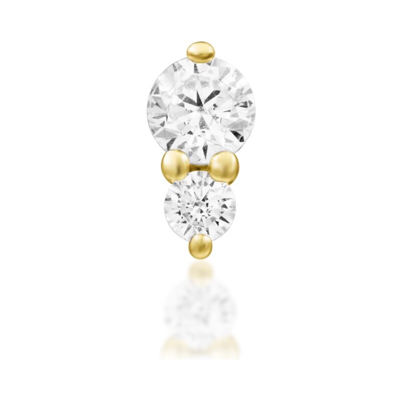 Junipurr jewelry Bezzávitová koncovka piercingu ze 14 kt zlata
