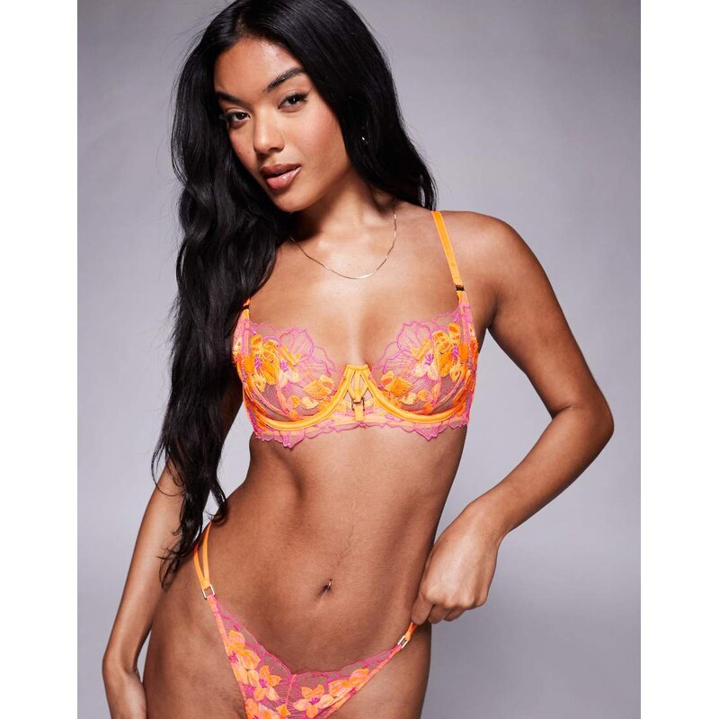 Ann Summers Ambitious non padded balcony bra in orange 106838169