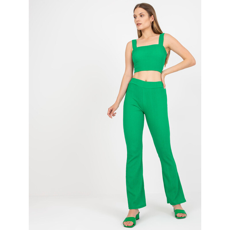 ITALY MODA Zelený komplet kalhot a topu --green Zelená 85875462