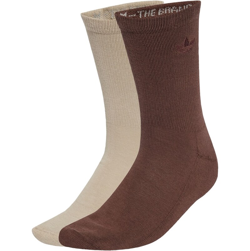 ADIDAS ORIGINALS Ponožky Two-toned Crew 2 Pairs béžová / hnědá