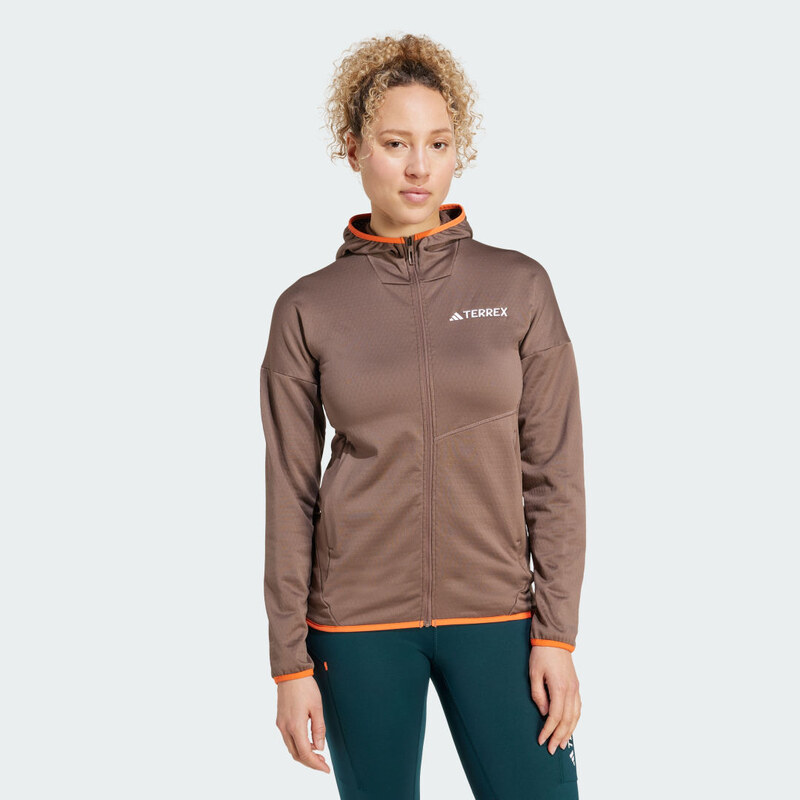 Adidas Lehká flísová bunda skapucí Terrex Xperior Climawarm