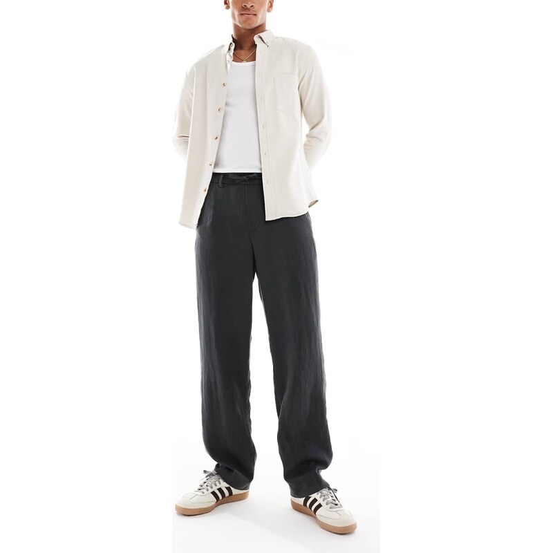 Jack & Jones lightweight drawstring trouser in black