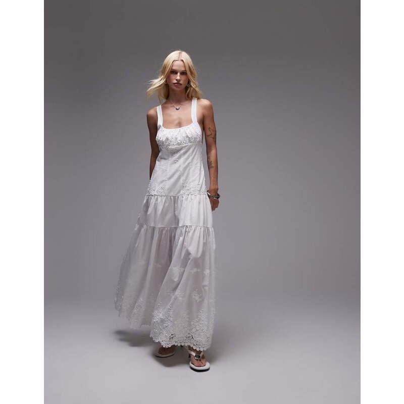 WeWoreWhat ruched cup peplum midi dress in ivory-White 106860821