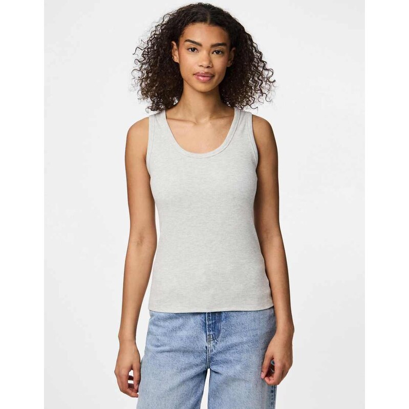 Pieces Tank top in light grey 115513742