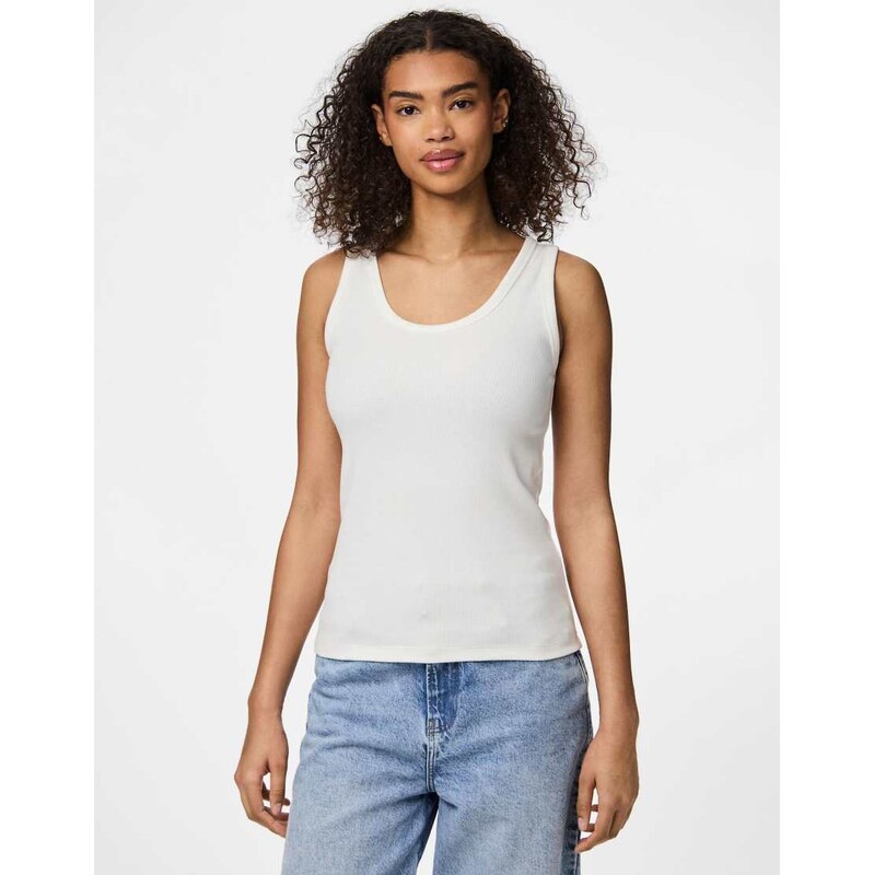 Pieces Tank top in bright white 115513744
