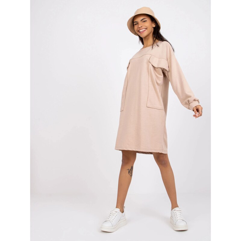 FPrice Dámské šaty Dress-EM-SK-717.33X-béžová