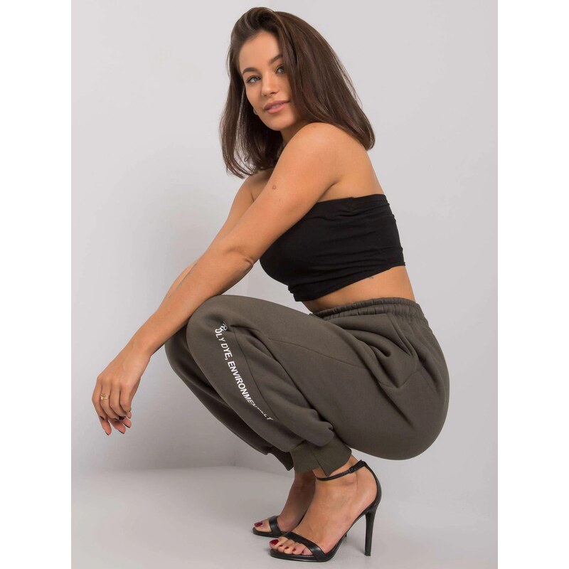FPrice Tepláky RV DR 7237.81 tmavá khaki
