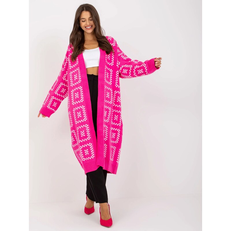 FPrice Dámský svetr LC SW 0296 fluo růžový