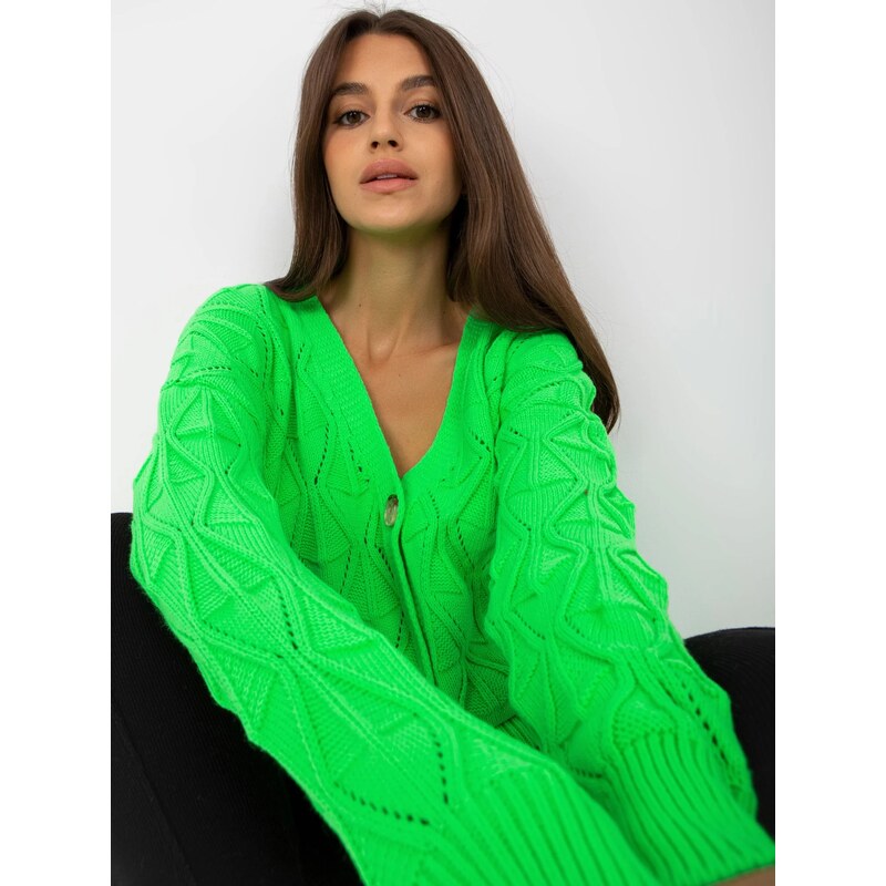 FPrice Dámský svetr LC SW 8035 fluo zelená