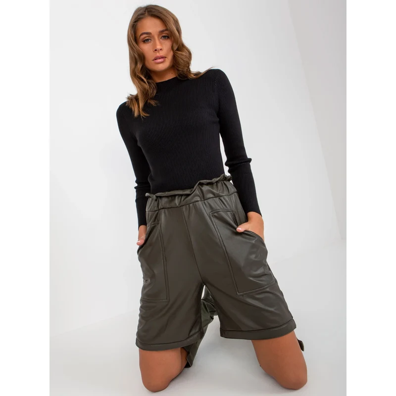 FPrice Šortky VI SN 155.65P tmavá khaki