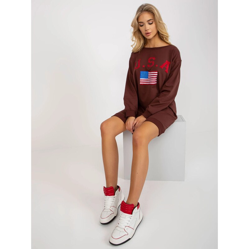 FPrice Mikina VI BL 3192.23P tmavě hnědá
