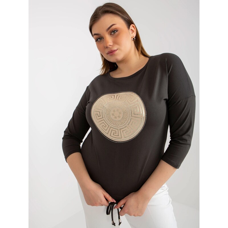 Dámská halenka RV BZ 8454.20P tmavá khaki - FPrice 113505476