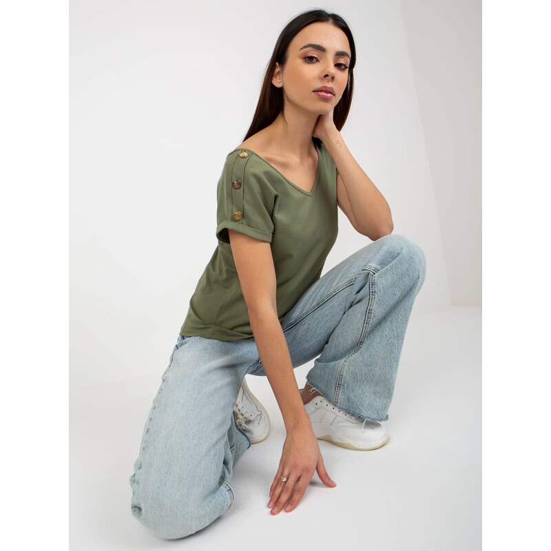 Dámská halenka TW BZ BL 1006.56 khaki - FPrice